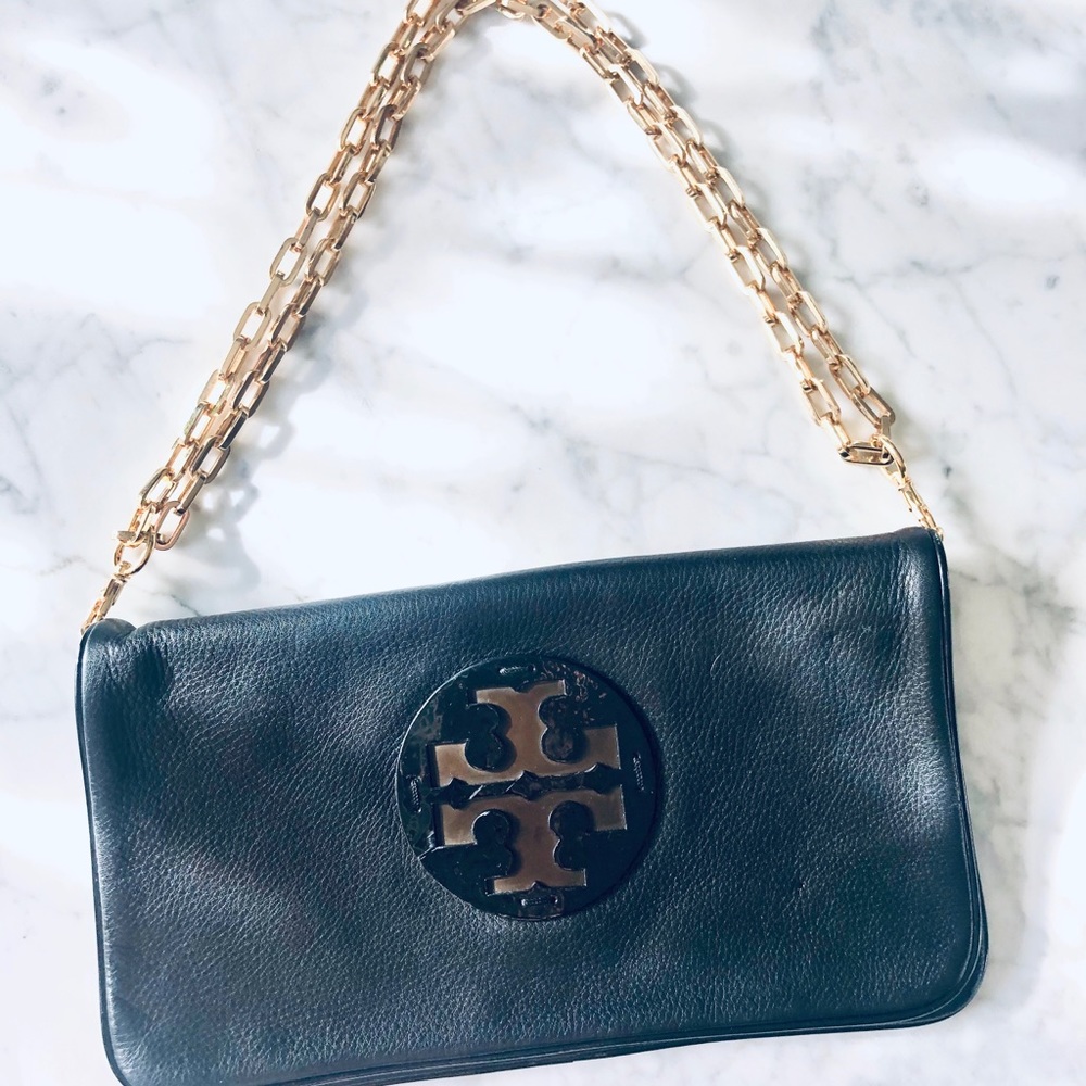 Genuine Leather Tory Burch Reva Clutch